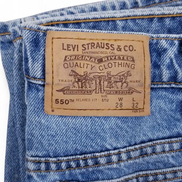 LEVI'S 550 Orange Tab Student Fit Vintage Relaxed Fit Jeans - W28 L32 - Picture 7 of 10
